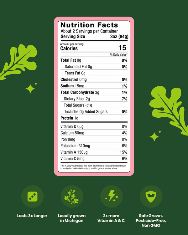 baby romain nutrition facts